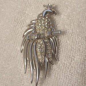 Monet Bird of Paradise/Peacock Brooch.